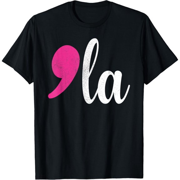 Distressed Comma La Funny T-Shirt