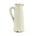 thumbnail image 1 of Distressed Crackle White Narrow Pitcher - Large, 1 of 3