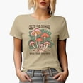 thumbnail image 1 of Distressed Create Your Own Magic - Walk Your Own Path, Boho Retro Mushroom Art Merch Gift, Tan T-Shirt, XL, 1 of 5