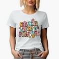 thumbnail image 1 of Distressed Created with a Purpose - Retro Wavy Text Art Merch Gift, White T-Shirt, Small, 1 of 5