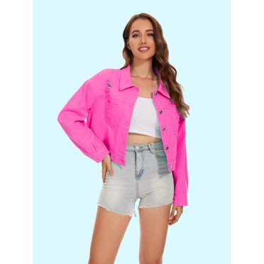 Distressed Distressed Button Up Denim Jacket