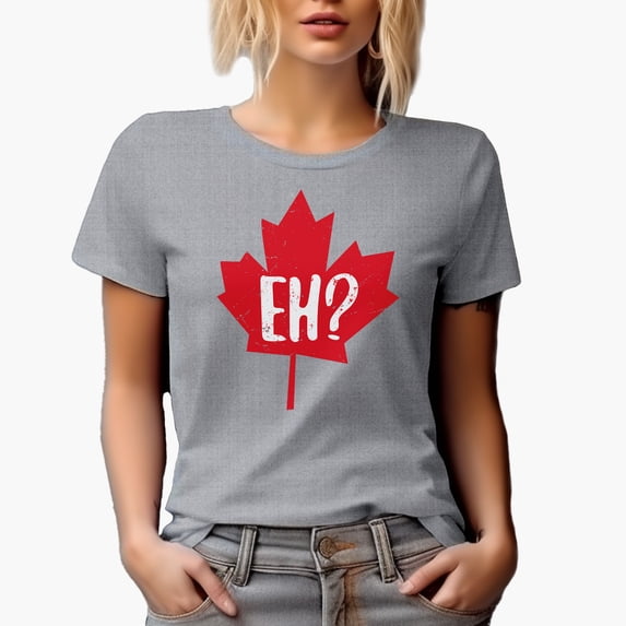 Distressed Distressed Eh? - Maple Leaf, Canada or Canadian Themed Merch Gift, Heather Grey T-Shirt, 2XL