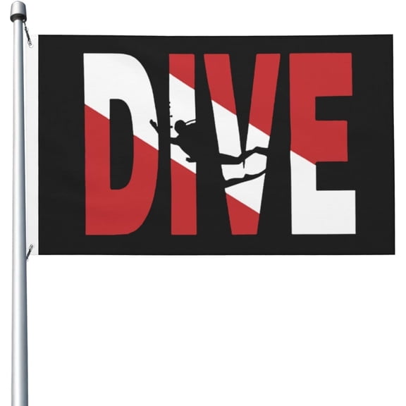 Distressed Dive Flag Flag 3x5 FT Bright Flags