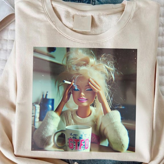 Distressed Doll Face Meme Shirt Viral Internet ShirtCringy TeeFunny Distressed Doll Graphi