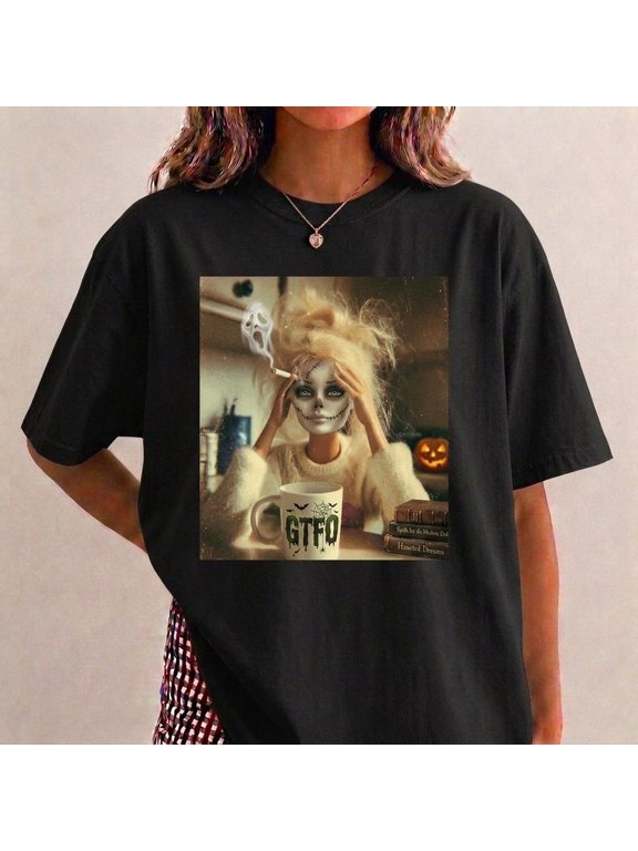 Distressed Doll Meme Shirt, Retro Doll Face Humor Tee, Funny Halloween T-Shirt