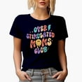thumbnail image 1 of Distressed Don't Look Back, You're Not Going That Way Quote, Retro Flower Art Merch Gift, Navy Blue T-Shirt, Small, 1 of 5