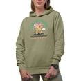 thumbnail image 1 of Don't Look Back, You're Not Going That Way Quote with Retro Flower Art Merch Gift, Sand Hooded Sweatshirt or Hoodie, 2XL, 1 of 5