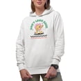 thumbnail image 1 of Distressed Don't Look Back, You're Not Going That Way Quote - Retro Flower Art Merch Gift, White Hooded Sweatshirt or Hoodie, Small, 1 of 5