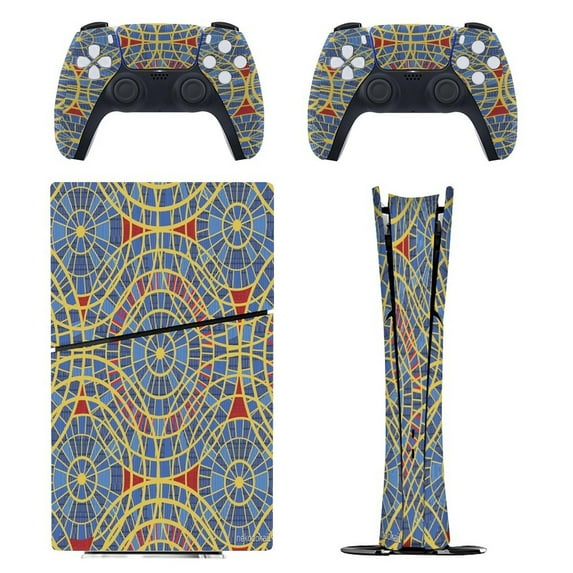 Distressed Dragoncon Marriott Carpet Pattern with Extrusion PS5/PS5 Pro/PS5 Slim Digital Disc Skin Sticker For Console And Controller Skins