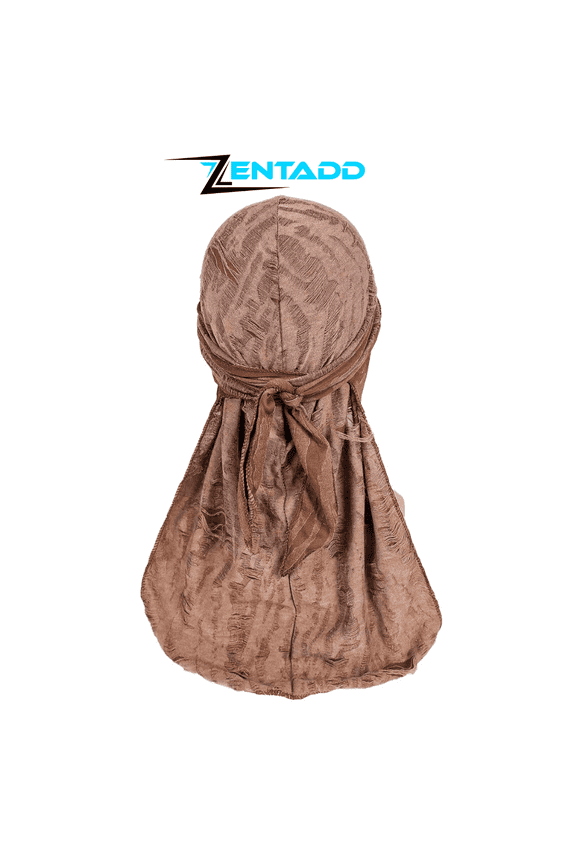 Distressed Durag Head Wrap for Mens wave cap-Khachi