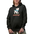 thumbnail image 1 of Distressed Easter Blessings & Cute Lamb Art, Easter Day or Sunday Souvenir or Merch Gift, Black Hooded Sweatshirt or Hoodie, 2XL, 1 of 5