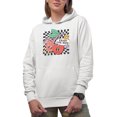 thumbnail image 1 of Distressed Enjoy the Now Quote - Retro Art Merch Gift, White Hooded Sweatshirt or Hoodie, Small, 1 of 5