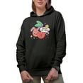 thumbnail image 1 of Distressed Enjoy the Now Quote, Retro Cherry Art Merch Gift, Black Hooded Sweatshirt or Hoodie, XL, 1 of 5