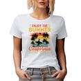 thumbnail image 1 of Distressed Enjoy the Summer, California Super Surfer, Surfing Enthusiast or Lover, White T-Shirt, XL, 1 of 5