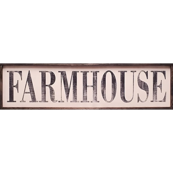 Distressed Farmhouse Rustic Metal Tin Wall Decor Sign, 4 x 16 Inch