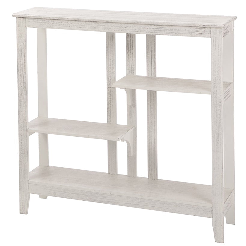 Distressed Finish Wood Console Table - Hallway Table with Display ...