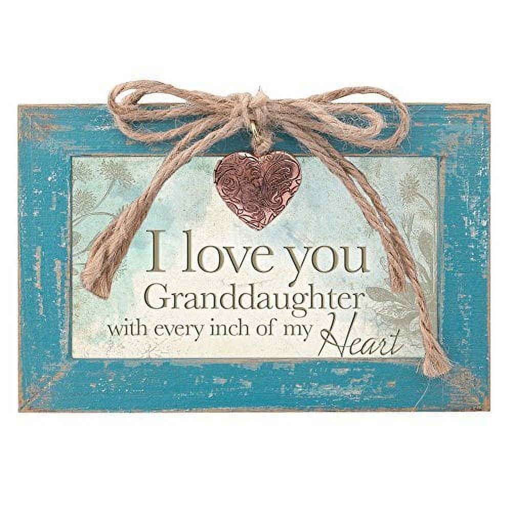 Distressed Finish Wooden GRANDDAUGHTER Heart Locket Music Box (Plays Are My Sunshine) QGM18539