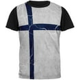 thumbnail image 1 of Distressed Finland Flag All Over Mens Black Back T Shirt Multi X-LG, 1 of 1