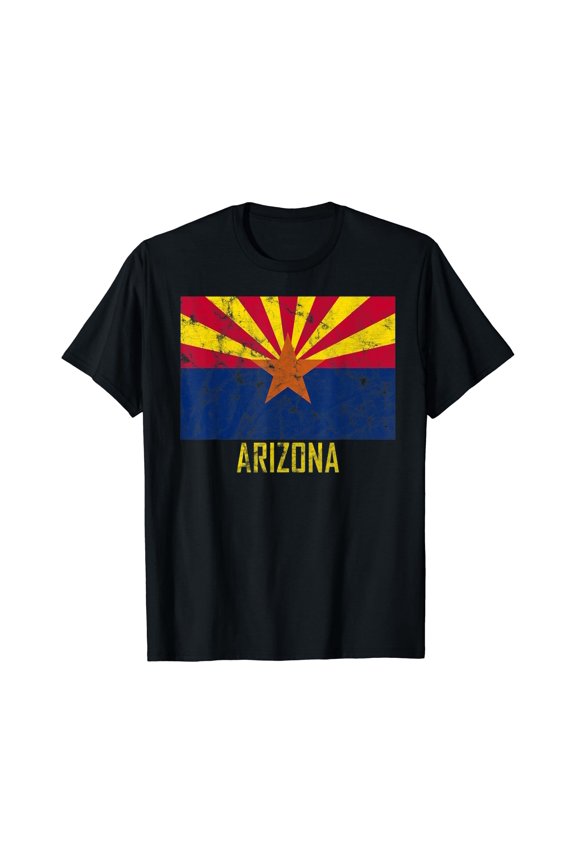 Distressed Flag Az T-Shirt , Vintage T-Shirt