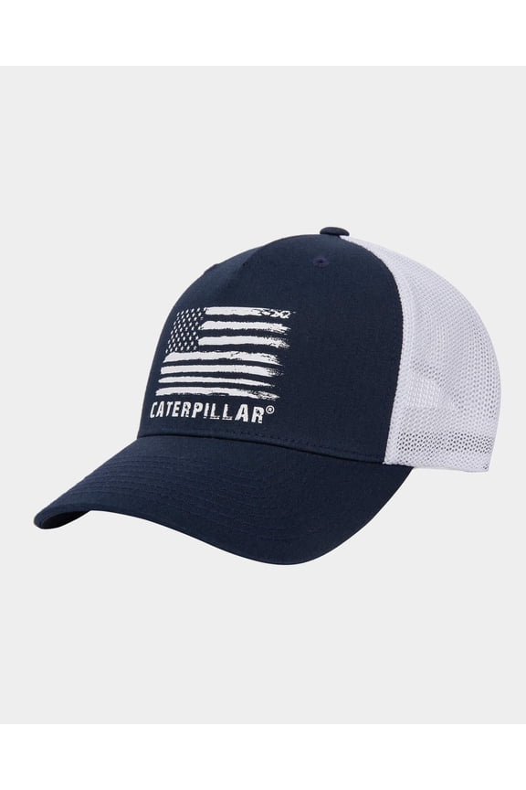 Distressed Flag Flexfit 110 Cap | CATÂ® WORKWEAR