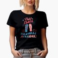 thumbnail image 1 of Flip Flops, Fireworks & Freedom, Retro 4th of July Gift, Black T-Shirt, Medium, 1 of 5