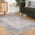 thumbnail image 1 of Distressed Floral Medallion Indoor Area Rug, Dark Walnut, 5' x 7' 6", 1 of 6