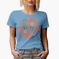thumbnail image 1 of Distressed Focus on the Good - Botanical Boho Flowers Art Merch Gift, Baby Blue T-Shirt, Medium, 1 of 5
