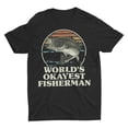thumbnail image 1 of Distressed Funny Fishing Shirt Wolds Okayest Fisherman, 1 of 3