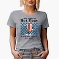 thumbnail image 1 of Distressed Funny I Just Wanna Eat Hot Dogs - Retro Baseball Art Merch Gift, Heather Grey T-Shirt, Medium, 1 of 5