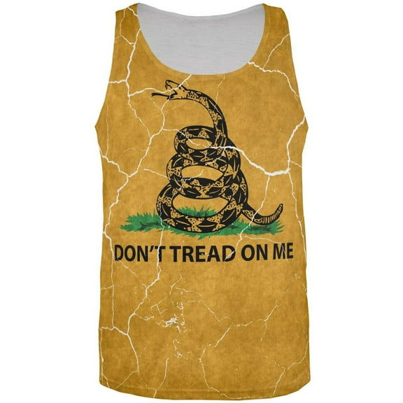 Distressed Gadsden Flag All Over Mens Tank Top Multi X-LG