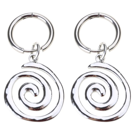 Distressed Geometric Earrings Accessory Eye Catching Dangle Ear Rings Adornment for Vintage