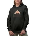 thumbnail image 1 of Distressed Glamping, Just Like Camping Quote & Tent Art Merch Gift, Black Hooded Sweatshirt or Hoodie, XL, 1 of 5