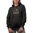 thumbnail image 1 of Distressed Go Where You Feel Most Alive, Bear in the Woods & Nature Adventure Art Merch Gift, Black Hooded Sweatshirt or Hoodie, Large, 1 of 5