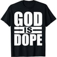 thumbnail image 1 of Distressed #GodIsDope T-Shirt, 1 of 4
