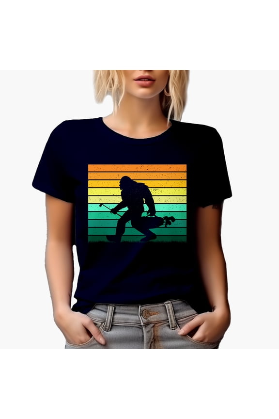 Distressed Golf Player, Golfing or Golfer Themed Merch Gift, Navy Blue T-Shirt, X-Large