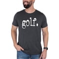 thumbnail image 1 of Distressed Golf Type Shirt for Golfer Men and Women Casual Golf Shirt for Husband Dark Gray Heather Shirt Adult Small, 1 of 5