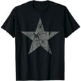 thumbnail image 1 of Distressed Gray Star Print Vintage Star, Grunge T-Shirt mens t hirt men，black，women，misfits，journey ，boys, 1 of 4