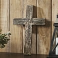 thumbnail image 1 of Distressed Grey FAITH Wooden Cross 18x12, 1 of 4