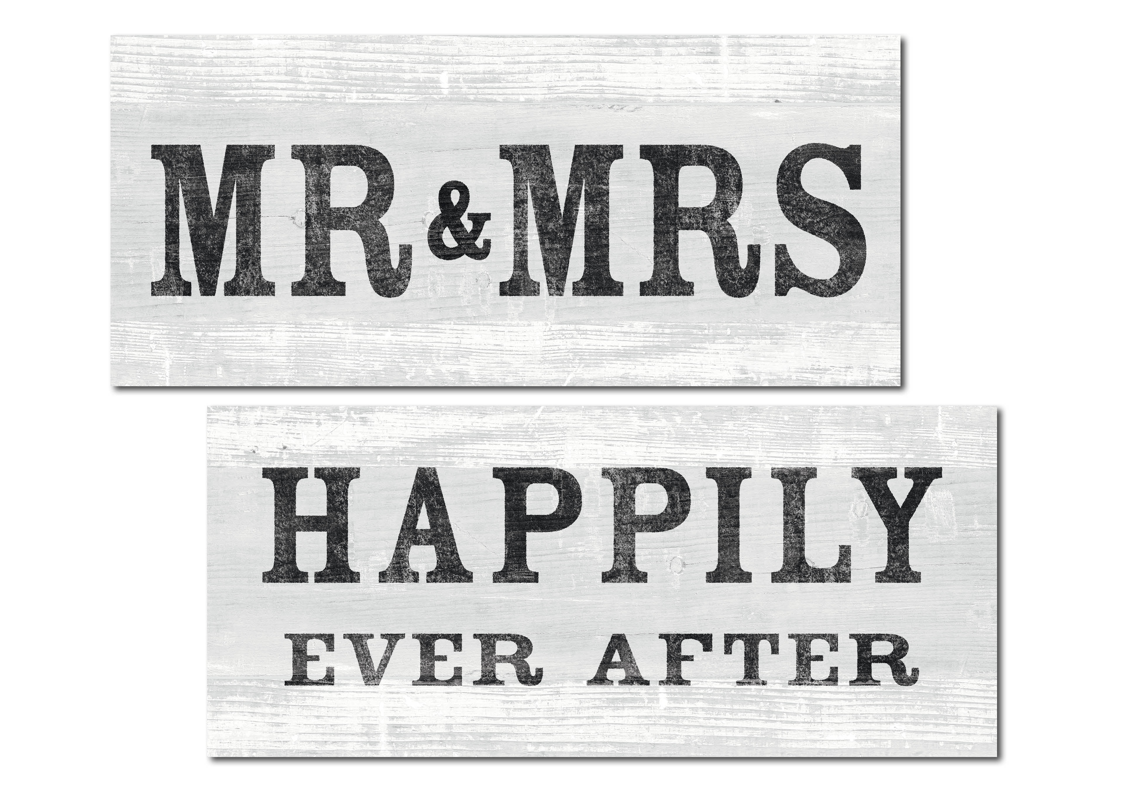 Udinaz Mr. & Mrs. 'Happily Ever After' Pillow Covers Set Of 2 - 18x18 Inch, Wedding Decor For Couples, Bedroom Decor