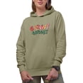 thumbnail image 1 of Distressed Groovy & Bright with Christmas Balls - Retro Wavy Text Art Merch Gift, Sand Hooded Sweatshirt or Hoodie, 3XL, 1 of 5