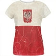 thumbnail image 1 of Distressed Grunge Polish Crest Flag All Over Womens T Shirt Multi SM, 1 of 2