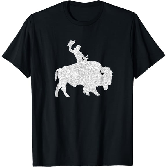 Distressed Guy on a Buffalo T-shirt for Men Women or Kids T-Shirt