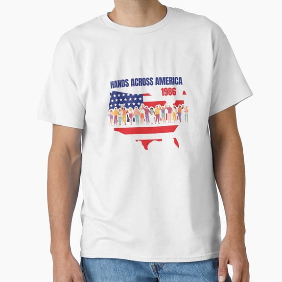 Distressed Hands Across America 1986 Retro T-Shirt