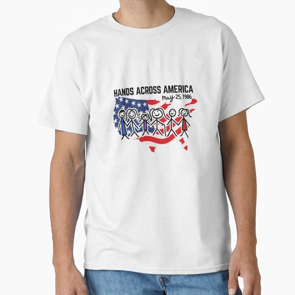 Distressed Hands Across America 1986 Vintage T-Shirt