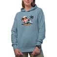 thumbnail image 1 of Distressed Hawaii - Beach Art Merch Gift, Light Blue Hooded Sweatshirt or Hoodie, 2XL, 1 of 5