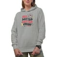 thumbnail image 1 of Distressed Hey Batter Batter Swing - 90s Retro Groovy Wavy Text & Baseball Themed Merch Gift, Heather Grey Hooded Sweatshirt or Hoodie, 3XL, 1 of 5