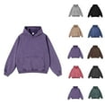 thumbnail image 1 of Distressed Hoodies for Women 2025 Long Sleeve Washed Vintage Loose Hoodie with Pockets Hooded Sweatshirt Pullover Tops, 1 of 5
