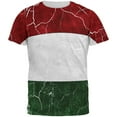thumbnail image 1 of Distressed Hungarian Flag All Over Mens T Shirt Multi 2XL, 1 of 1