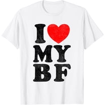 Distressed I Love My Boyfriend Shirt Funny I Heart My BF T-Shirt