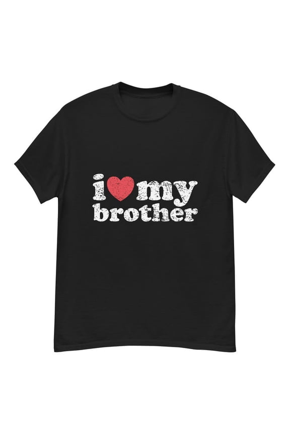 Distressed I Love My Sibling Graphic TShirt Family Relative Gift Idea,for unisex up to size 5XL